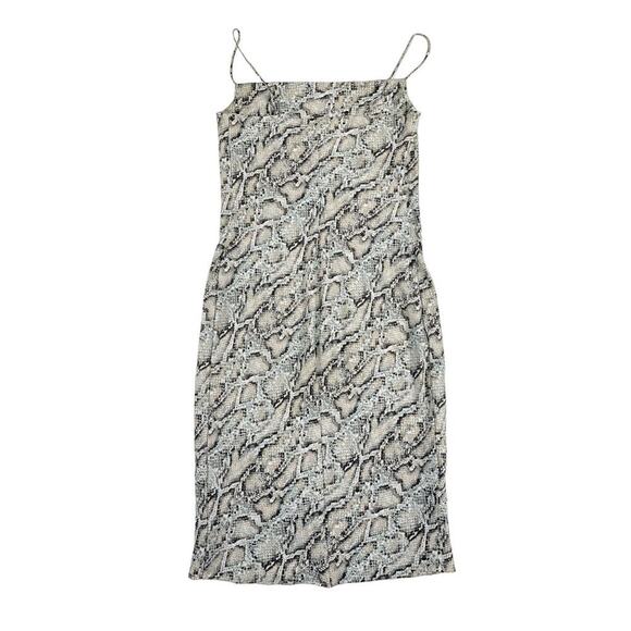Cara Santana - Python Satin Dress in Grey White - Picture 3 of 4